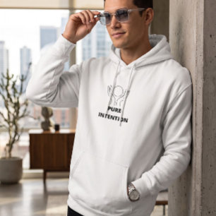 Esthetische witte graphic hoodie met pure intentie