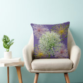 Esthetische Witte Knoflook Bloem Collage Kussen (Stoel)
