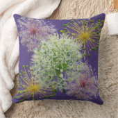 Esthetische Witte Knoflook Bloem Collage Kussen (Deken)