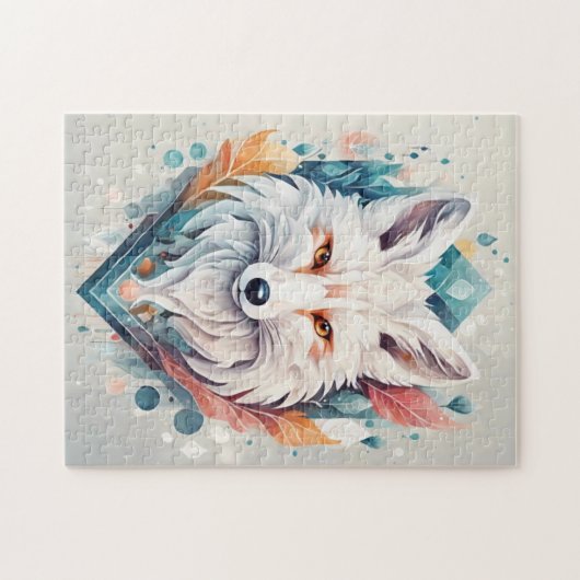 esthetische witte vos legpuzzel (Horizontaal)