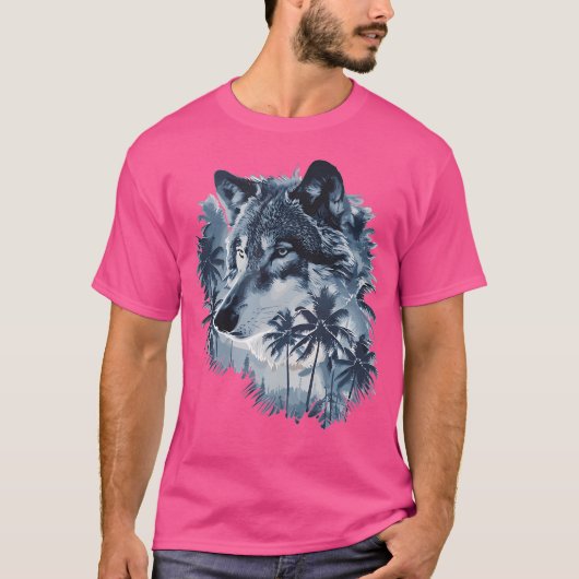 Esthetische wolf met handpalmen I Wolf T-shirt (Voorkant)