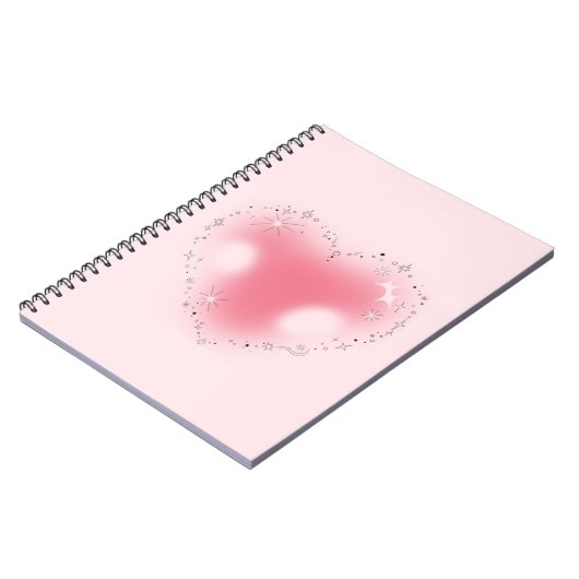 Esthetische Y2K  Roze Hart Notitieboek (Linkerzijde)