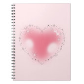 Esthetische Y2K  Roze Hart Notitieboek (Voorkant)
