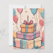 Esthetische zachte kleuren save the date (Achterkant)