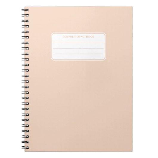 Esthetische zachte pastel effen kleur compositie notitieboek (Voorkant)