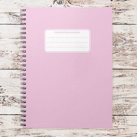 Esthetische zachte pastel effen kleur compositie notitieboek
