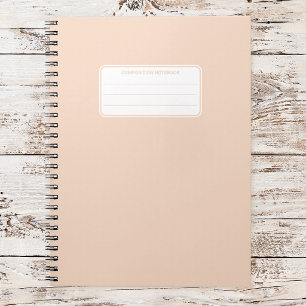 Esthetische zachte pastel effen kleur compositie notitieboek