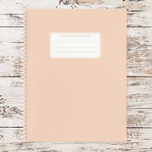 Esthetische zachte pastel effen kleur compositie notitieboek