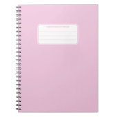 Esthetische zachte pastel effen kleur compositie notitieboek (Voorkant)