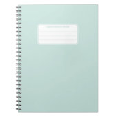 Esthetische zachte pastel effen kleur compositie notitieboek (Voorkant)