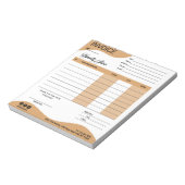 Esthetische zakelijke factuur verkoopbon notitieblok (Linkerzijde)