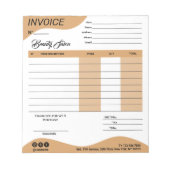 Esthetische zakelijke factuur verkoopbon notitieblok (Voorkant)