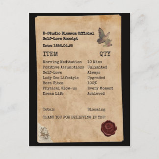 Esthetische Zelfliefde Ontvangst Manifestatie Briefkaart