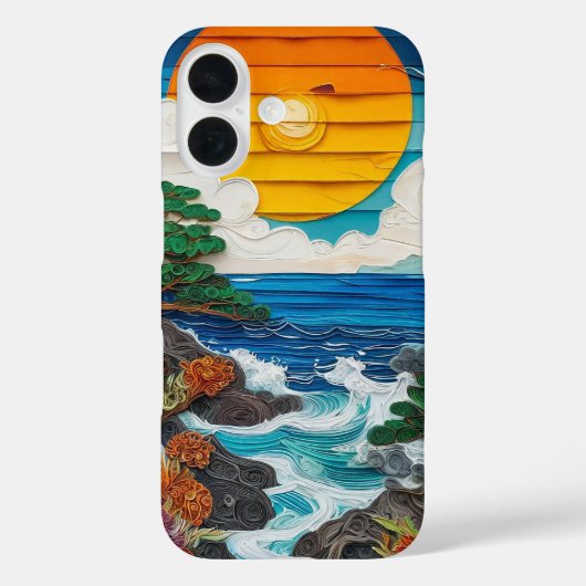Esthetische zomerse oceaan zonsondergang ontspanne Case-Mate iPhone case (Achterkant)