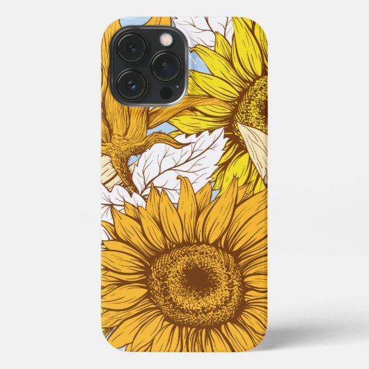 Esthetische Zonnebloem en de Blue Sky Phone Case iPhone Hoesje (Achterkant)