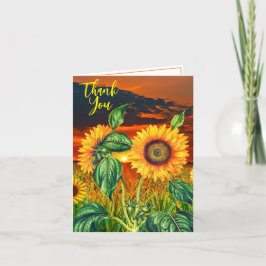 Esthetische Zonnebloem (Pro Dankbericht Berichten) Bedankkaart