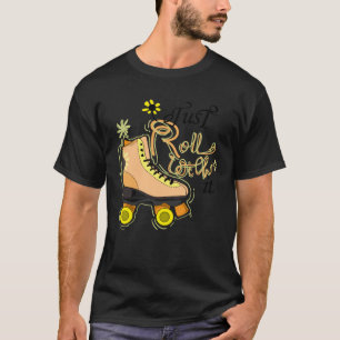Esthetische Zonnebloem Roller Schaatsen Schoenen B T-shirt