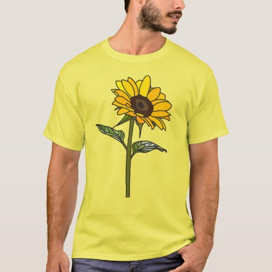 esthetische zonnebloemen t-shirt (Voorkant)