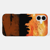 Esthetische zonsondergang iphone 16 pro hoes hoesje (Achterkant horizontaal)