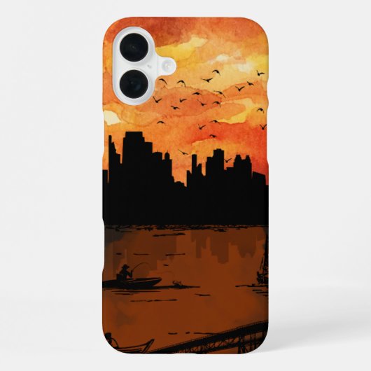 Esthetische zonsondergang iphone 16 pro hoes hoesje (Achterkant)