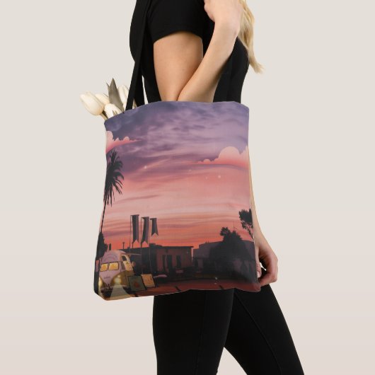 Esthetische zonsondergang Totetas Tote Bag (Dichtbij)