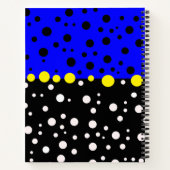 Esthetische Zwart & Blauwe Kleur - Naam Monogramme Notitieboek (Achterkant)