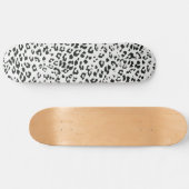 Esthetische zwart wit dierenprint persoonlijk skateboard (Horizontaal)