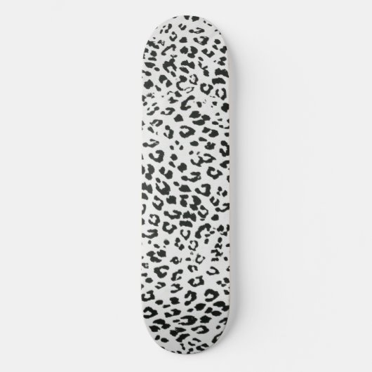 Esthetische zwart wit dierenprint persoonlijk skateboard (Voorkant)
