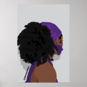 Esthetische zwarte vrouw natuurlijk haar poster (Voorkant)