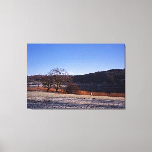 Esthwiate Water Winter Holiday Card Canvas Afdruk (Voorkant)