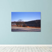 Esthwiate Water Winter Holiday Card Canvas Afdruk (Insitu (Houten vloer))