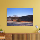 Esthwiate Water Winter Holiday Card Canvas Afdruk (Insitu (Woonkamer))