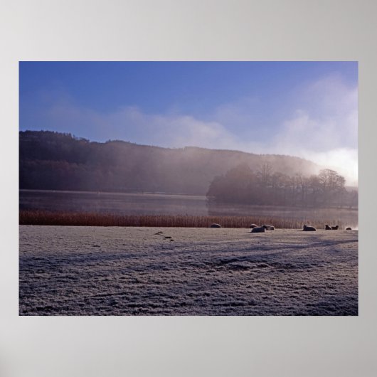 Esthwiate Water Winter Holiday Card Poster (Voorkant)