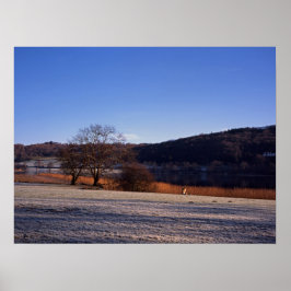 Esthwiate Water Winter Holiday Card Poster