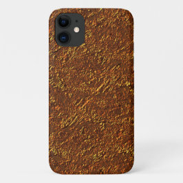 Estilo alvenaria rústica marrom e tom dourado Case-Mate iPhone case