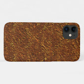 Estilo alvenaria rústica marrom e tom dourado Case-Mate iPhone case (Achterkant (horizontaal))