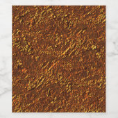 Estilo alvenaria rústica marrom e tom dourado wijn etiket (Enkel label)