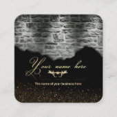 estilo de ladrillo construcción vierkante visitekaartje (Voorkant)