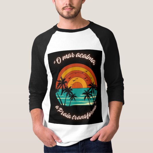 Estilo praia dia e noite t-shirt (Voorkant)