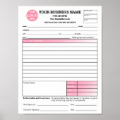 Estimate Quote Job Proposal Forms Contractor Green Poster (Voorkant)