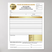 Estimate Quote Job Proposal Forms Contractor Poster (Voorkant)