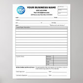 Estimate Quote Job Proposal Forms Contractor Poster (Voorkant)