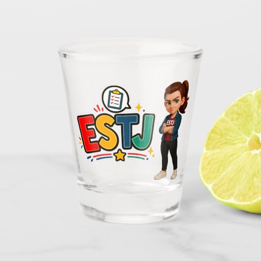 ESTJ — A Líder Organizadora Shot Glas (Voorkant)