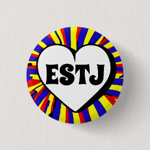 ESTJ MBTI 3 Cm Round Badge Ronde Button 3,2 Cm