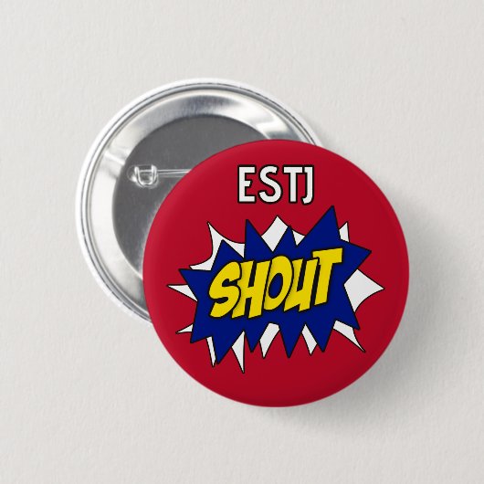 ESTJ "Schuif!" Knoop Ronde Button 5,7 Cm (Voorkant /achterkant)