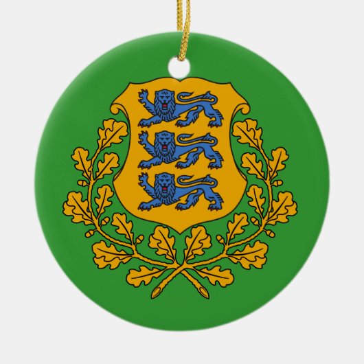 ESTLAND* Aangepaste kerstversiering Keramisch Ornament (Voorkant)