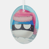 Estland Countryball Kerstmis Polandballs Glas Ornament (Voorkant links)