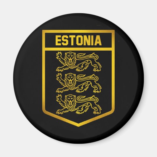 Estland Emblem Magneet (Voorkant)