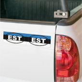 Estland - EST - Europees ovaal Bumpersticker (Op Truck)