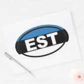 Estland - EST - Europees Ovale Sticker (Envelop)